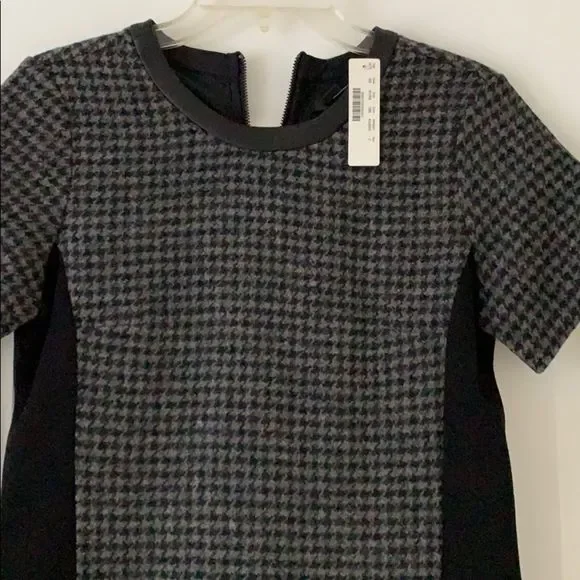 Gray black J.Crew sleeve dress. - Picture 4 of 4